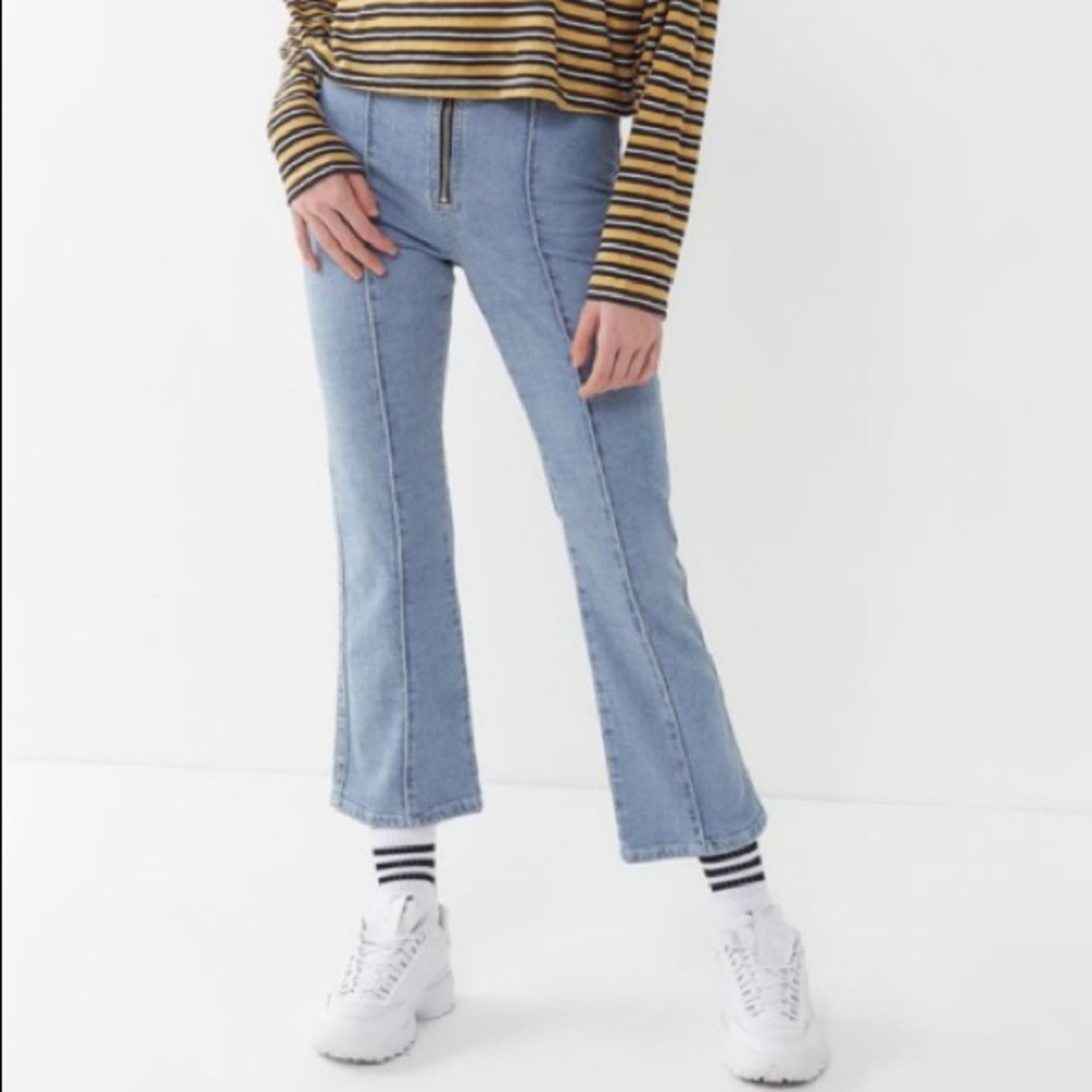 Urban Outfitters BDG Zip-Front Cropped Kick Flare